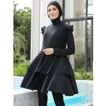 3 Teile/satz Muslimischen Bademode Burkini Frauen Modest Hijab Lange Ärmel Sport Badeanzug Islamischen Badeanzug