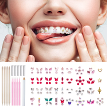 Professionelles Zahn-Edelstein-Set, DIY-Kristalle, Schmuckset, Zahn-Edelstein-Set, modisches Zahn-Edelstein-Set für Zähne, Zähne, Schmuck, Starter