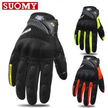 Atmungsaktive Vollfinger-Racing-Motorradhandschuhe, hochwertige, stilvoll dekorierte, rutschfeste, tragbare Handschuhe, Größe M-XXL, Schwarz