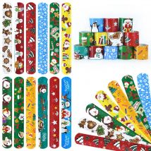 Weihnachts muster Armband Dekorationen Cartoon Santa Claus Schneemann Elch Ohrfeigen Armband Spielzeug Kinder Weihnachten Neujahr Party Geschenke Gefälligkeiten