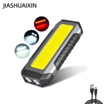 COB-LED-Arbeitsleuchte, Autoreparaturleuchte, USB-Aufladung, Ausgangsunterstützung, mit ferromagnetischem Haken, Taschenlampe mit starkem Licht