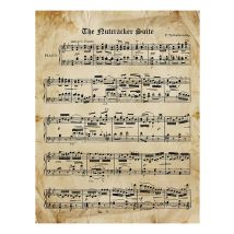 The Nutcracker Vintage Sheet Music Poster And Print Tchaikovsky Classical Piano Music Canvas Painting Wall Picture Home Decor