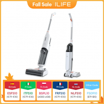 ILIFE W90 Bezprzewodowy, bezprzewodowy inteligentny mop do mycia na mokro i na sucho, odsysanie 5500 Pa, samooczyszczanie w 1 min, duży podwójny zbiornik na wodę