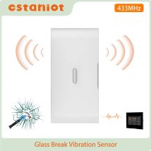 Ostaniot 433 MHz eV1527 Drahtlose Glasbruch Vibrationssensoren Tür Fenster Alarm Detektor Anti-Diebstahl für Home Security Kit