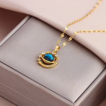 Neue Traum Planet Serie Erde Halsketten für Frauen Trend weibliche Edelstahl Schlüsselbein Kette Schmuck Mädchen täglich tragen Ketten