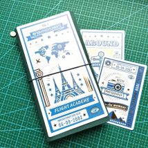 Fromthenon Travellers Notizbuch, Schreibmatte, weiches PVC-Gitter, Lineal, Tafel, Planer, Tagebuch, TN-Zubehör, Studenten-Briefpapier
