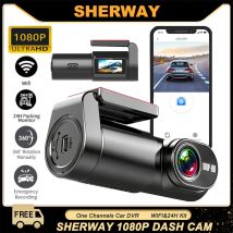 Dash Cam WiFi 1080P per telecamera DVR per auto Mini videoregistratore Visione notturna HD Telecamera anteriore per auto 24 ore Modalità parcheggio Dashcam grandangolare