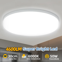 CHUANGYANG Lampada da soffitto a LED rotonda super luminosa AC85-265V Apparecchio di illuminazione per la casa Plafoniera a LED con superficie bianca fredda moderna