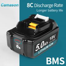 Batteria Camason 5Ah per accessori di ricambio per utensili elettrici Makita 18 V batterie ricaricabili agli ioni di litio 18 v confezione nuova con BMS