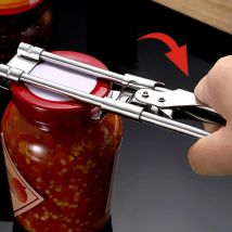 Dosenöffner, verstellbar, Edelstahl, rutschfest, multifunktional, manuell, für Glasflaschen, Flaschendeckelöffner, Gadget, Heim-Gadgets, Zubehör
