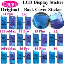 10 Uds cubierta trasera pegatina de sello impermeable para iPhone 14 / 15 Pro Max / 16 Plus marco trasero y adhesivo de bisel de pantalla LCD