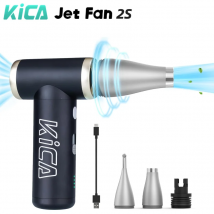KICA Jetfan 2S Elektrisches Gebläse, kabelloser tragbarer Luftzerstäuber, 27,5 m/s 117000   RPM wiederaufladbarer Luftreiniger aus Metall
