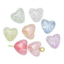 50pcs/lot Acrylic Love Heart Large Beads Crystal Loose Spacer Beads for DIY Necklace Bracelet Pendant Jewelry Making