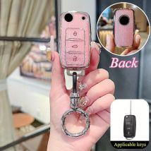 Custodia per chiave pieghevole per auto in TPU, adatta per Volkswagen Polo Golf Passat Tiguan Beetle Skoda Mingrui Accessori