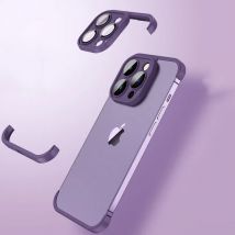 Rahmenloses, nicht Hülle, Eckpolster, TPU-Stoßstange für iPhone 16, 15, 14 Plus, 13, 12, 11 Pro Max, mit Kameraobjektivschutz aus gehärtetem Glas