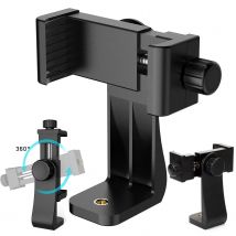 360-Grad-Handy-Clip, kompatibel mit allen 1/4 Schrauben, Handy-Halterung, Stativhalterung, Schreibtisch-Stativ-Adapter für iPhone-Ständer