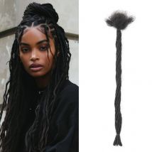 0,2 cm Kinky Braiding Microlocks Dreadlocks brasilianisches Echthaar 10 Stränge Crochet Braid Hair Loc Extensions