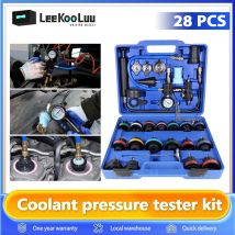 Leekooluu 28pcs Kit Tester di pressione del liquido di raffreddamento Tester di pressione del radiatore universale Tester del rilevatore di Test del sistema di raffreddamento a vuoto