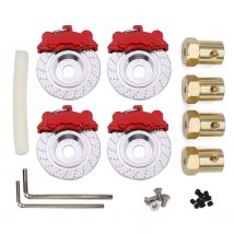 4PCS Metal Brake Disc Caliper Tire Modification for WPL D12 MN99 MN90 WPL C24 C34 RC Car Spare Parts Upgrade