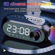 Budzik Radio FM Głośnik Bluetooth Przenośny Subwoofer Caixa De Som Sound Box Muzyka Bezprzewodowe Mini Woofers Bocina Kolumna lampy