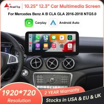 RoadTop Wireless CarPlay Android Auto Display multimediale per auto per Mercedes-Benz CLA GLA Classe A W176 2016-2018 NTG5.0 TouchScreen