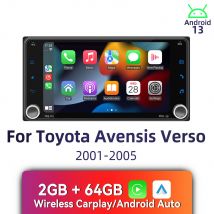 7 "Schermo Senza Fili Carplay Autoradio 2 Din Android Radio Car Multimedia per Toyota Avensis Verso 2001-2005 Unità Principale GPS Stereo