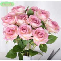 5 Stück künstliche Rosenblüten aus Seide, langer Zweig, Blumenstrauß, Hochzeit, Zuhause, Zimmer, Tischdekoration, gefälschter Pflanzenkranz, Zubehör