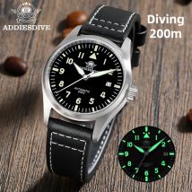 Relojes ADDIESDIVE para hombre C3 superluminoso, resistente al agua hasta 200m, Japón 8215 316L, Reloj de acero inoxidable para Hombre, Reloj mecánico automático