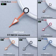 12,5 mm Uhrenzeiger-Zubehör, im Dunkeln leuchtender GMT-Zeiger für NH34-Uhrwerk, Ersatz-Reparaturteile, Nadel