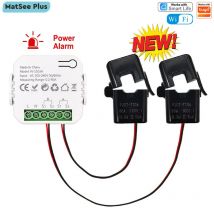 Smart New WiFi Energy Clamp Bidirectional Meter with Buzzer Alarm for Threshold App Monitor Export Import Power AC110V/240V
