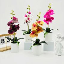 Bonsai Simulierte Schmetterling Orchidee Künstliche Topfpflanze Schreibtisch Esstisch Home Office Vase Hochzeit Hause Raum Dekoration Geschenk