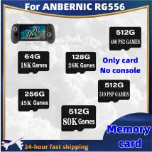 Per ANBERNIC RG556 Console di gioco retrò portatile Scheda di memoria Scheda SD Scheda TF 512G 60000 Giochi 512G 480 Giochi PS2 510 Giochi PSP