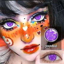 Uyaai lila Linsen farbige Pupillen für Augen Cosplay Anime Kontaktlinsen violette Linse Y2k Linsen