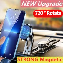 Ausziehbarer magnetischer Autotelefonhalter, Ständer 2023 720, drehbarer Magnet, Smartphone-Halterung für iPhone 14, 13, 12 Pro Max, Samsung Xiaomi