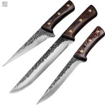 Set di coltelli per disossare forgiati Coltello da chef forgiato fatto a mano Coltelli da cucina professionali Coltelli da macellaio per macellazione di carne Strumenti di cottura
