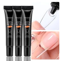Colla per unghie solida Punte per unghie Gel per premere sulle unghie, Gel per unghie acrilico per estensione manicure, Colla adesiva per unghie finte a lunga durata