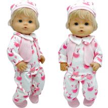 Babypuppenkleidung 35 cm rote Hose für 38 cm Nenuco Ropa Y Su Hermanita Puppenanzug-Zubehör