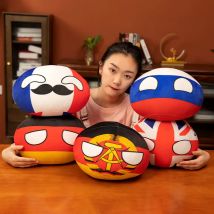 10–30 cm Kawaii Polandball Plüschtiere USA UdSSR FRANKREICH RUSSLAND UK Südkorea JAPAN EU CANANDA ITALIEN Gefüllte Country Ball Puppe Geschenk
