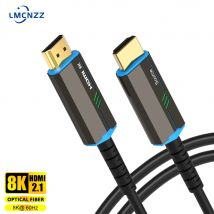 LMCNZZ HDMI 2.1 cavo in fibra ottica Splitter compatibile HDMI cavo 8K/60Hz per proiettore TV HD Computer lettore DVD Ultra alta velocità