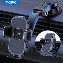 TOPK Supporto per telefono per auto Supporto a ventosa per presa d'aria per iPhone Xiaomi Samsung Supporto mobile automatico Supporto GPS Staffa per cruscotto
