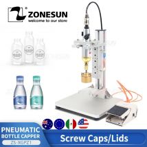 ZONESUN Verschließmaschine, pneumatisch, halbautomatisch, für Kunststoffflaschenverschließer, Wasser, Getränke, Kosmetik, Verpackung ZS-XGPZ1