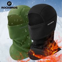ROCKBROS Winter Motorcycle Fleece Balaclava Mask Men Cycling Caps Ski Running Hiking Hat Bicycle Windproof Thermal Sport Gear