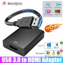 USB 3.0 zu HDMI Adapter 1080P USB zu HDMI Konverter USB A zu HDMI Kabel 60Hz Audio Video Adapter für PC HDTV Laptop Projektor