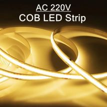 1-5m 220V Luci a nastro flessibili COB LED Strip Light Smart IC Non è necessario driver Alta luminosità 240 LED Illuminazione lineare RA95 Bianco caldo