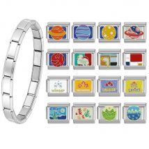 Armband Armreifen ins Stil Hand kette Originalität kreatives Design Edelstahl DIY Kombination modul Charme Frauen beliebt