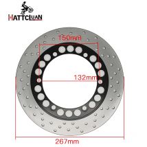 HATTCLUAN 267mm Hinterrad-Bremsscheibe für Yamaha RZ 250 RD 350 XP500 T-Max 500 XJ 600 FZ FZR 750 XJ 900 S Diversion FZR FZS 1000
