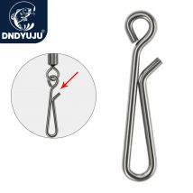 DNDYUJU 30/50/100szt Przynęta wędkarska ze stali nierdzewnej Snap Fishing Swivel Quick Buckle Fishing Barrel Swivel Pin Akcesoria wędkarskie