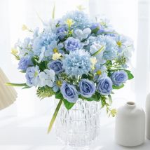 Künstliche Blumen, Seidenrosen, Hochzeitskranz, Zuhause, Zimmer, Festival, Dekoration, Vase, Brautstrauß, Außenhof, Garten, Bogen, DIY-Geschenke
