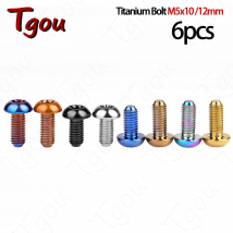 Tgou Titanschraube M5 x 10/12 mm Torx T25 Schraube für Scheibenbremsscheiben Mountainbike 6 Stück