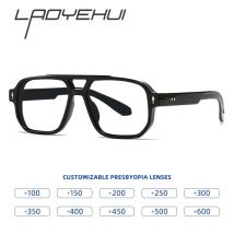 Luxury Brand Design Women Reading Glasses Men Fashion Square Presbyopic Eyeglass Dioptric +1.00~+6.00 Customize Prescription